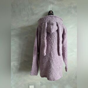 Milklim Fluffy Lop-Eared Bunny Long Cardigan Lavender Purple NWT Japan Wool OS